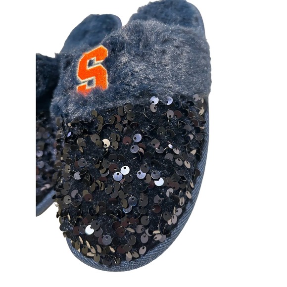 FOCO Women's NCAA Team Logo Ladies Sequin Fashion Slippers Syracuse Sz S 5/6 - Picture 3 of 6